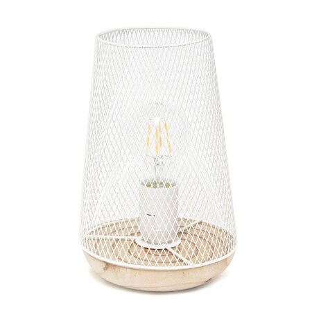 Lighting Business White Wired Mesh Uplight Table Lamp LI2519927